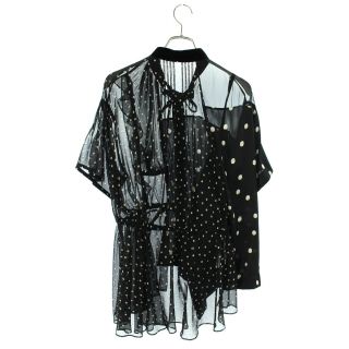 sacai - サカイ 20SS 20-05061 ポルカドット変形デザインブラウス 2の