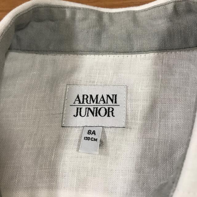 ARMANI JUNIOR(アルマーニ ジュニア)のARMANI junior アルマーニジュニア　8A130 リネン　麻100% キッズ/ベビー/マタニティのキッズ服男の子用(90cm~)(ブラウス)の商品写真