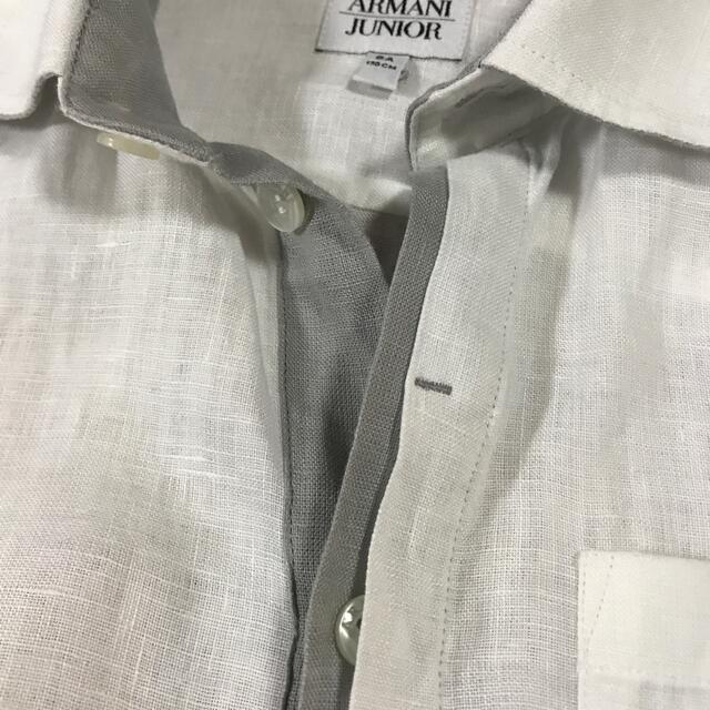 ARMANI JUNIOR(アルマーニ ジュニア)のARMANI junior アルマーニジュニア　8A130 リネン　麻100% キッズ/ベビー/マタニティのキッズ服男の子用(90cm~)(ブラウス)の商品写真