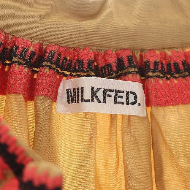 MILKFED.(ミルクフェド)のミルクフェド MILKFED. 刺繍 ワンピース ONE キャメル ピンク 黒 レディースのワンピース(ロングワンピース/マキシワンピース)の商品写真