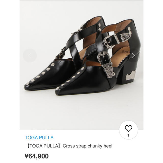 TOGA(トーガ)のTOGA PULLA  Cross strap chunky heel  美品 レディースの靴/シューズ(ハイヒール/パンプス)の商品写真