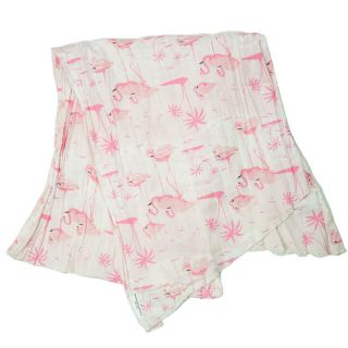 エンジニアードガーメンツ(Engineered Garments)のEngineered Garments エンジニアードガーメンツ 18SS アメリカ製 LONG SCARF - FLAMINGO PRINT フラミンゴプリント ロングスカーフ ピンク ストール【中古】【Engineered Garments】(ストール)