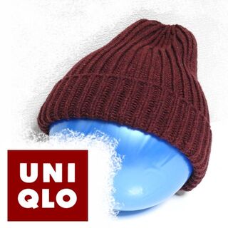 ユニクロ(UNIQLO)のUNIQLO ユニクロ ヒートテック ニット帽 ビーニー ボルドー(ニット帽/ビーニー)