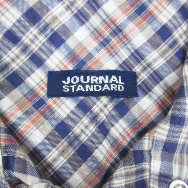 JOURNAL STANDARD(ジャーナルスタンダード)のジャーナルスタンダード ウエスタンシャツ 長袖 チェック F 紺 白 /FF47 レディースのトップス(シャツ/ブラウス(長袖/七分))の商品写真