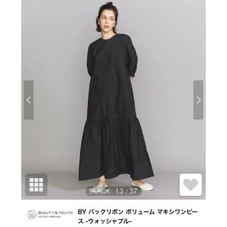 ビューティアンドユースユナイテッドアローズ(BEAUTY&YOUTH UNITED ARROWS)のBeauty&Youthバックリボン ボリューム マキシワンピース (ロングワンピース/マキシワンピース)