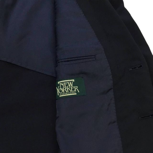 セール正規品 ビンテージNEWYORKERニューヨーカー銀ボタン3B留め紺