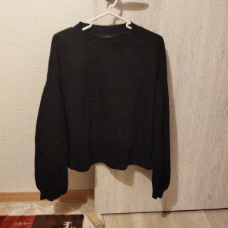 ダブルクローゼット(w closet)のw closet★カットソー　長袖Tシャツ　ブラック(カットソー(長袖/七分))