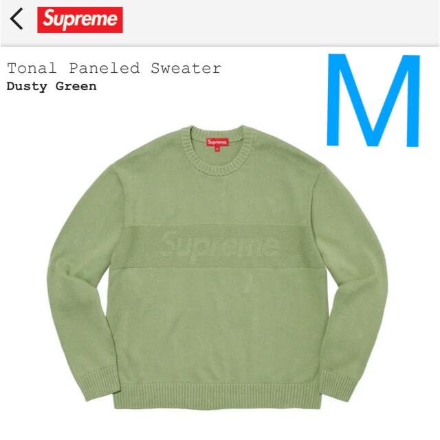 Supreme(シュプリーム)のSupreme Tonal Paneled Sweater DustyGreen メンズのトップス(ニット/セーター)の商品写真