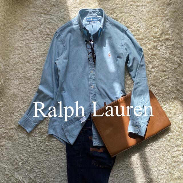 POLO RALPH LAUREN(ポロラルフローレン)のラルフローレン　Ralph Lauren  M 　長袖シャツ　デニムシャンブレー メンズのトップス(シャツ)の商品写真