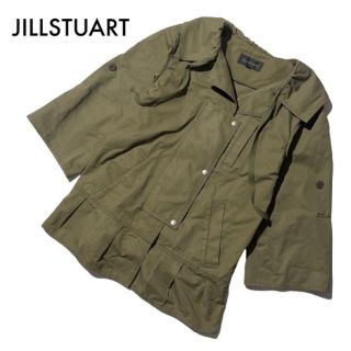 ジルスチュアート(JILLSTUART)の美品ジルスチュアート ミリタリージャケット アウター カーキ M 古着 コットン(ミリタリージャケット)