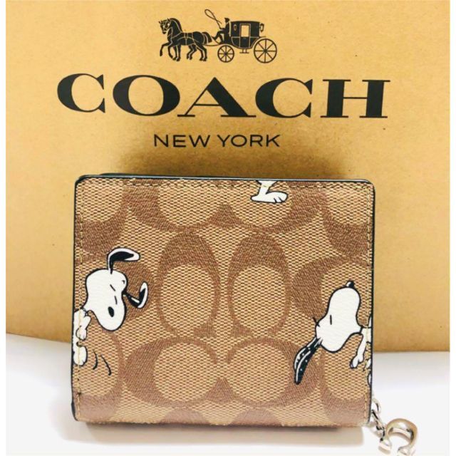 COACH - 【☆値下げ☆新品限定】COACH スヌーピー コラボ 二つ折り財布