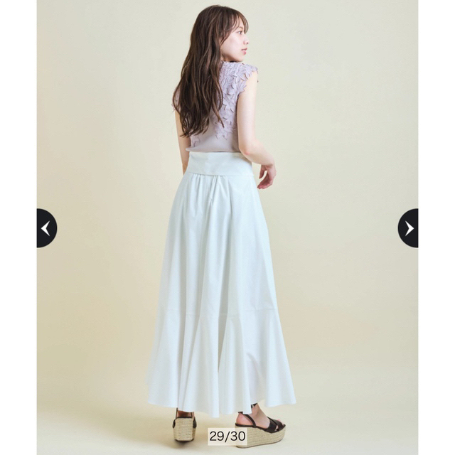 今季 新品未使用 Mystrada♡ ボリュームフレアスカート 白 38 - ロング