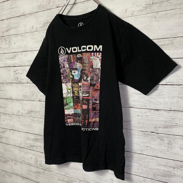 volcom(ボルコム)の【希少デザイン】ボルコム☆プリントフォトロゴブラックTシャツ メンズのトップス(Tシャツ/カットソー(半袖/袖なし))の商品写真