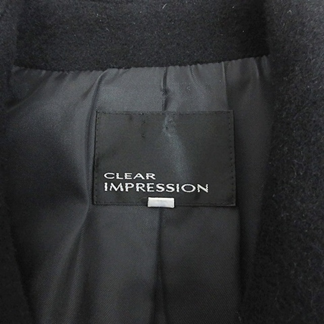 clear impression レディース コート アンゴラ ブラック 2