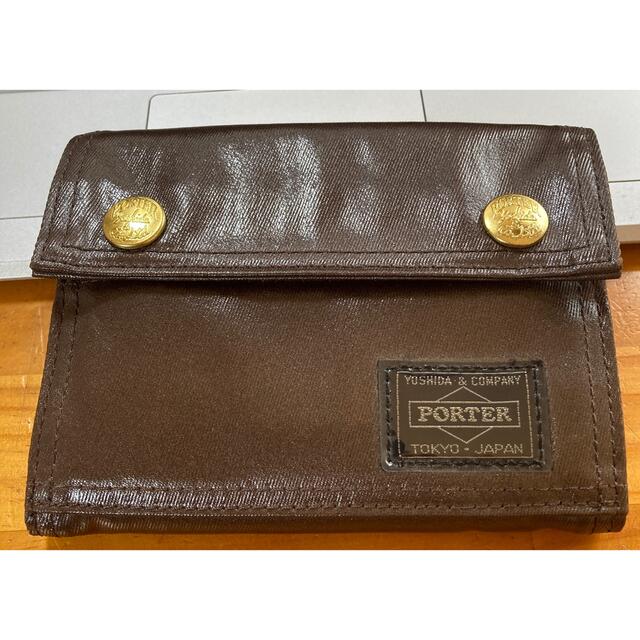 PORTER  ポーター　財布 二つ折り ナイロン 光沢 メンズ