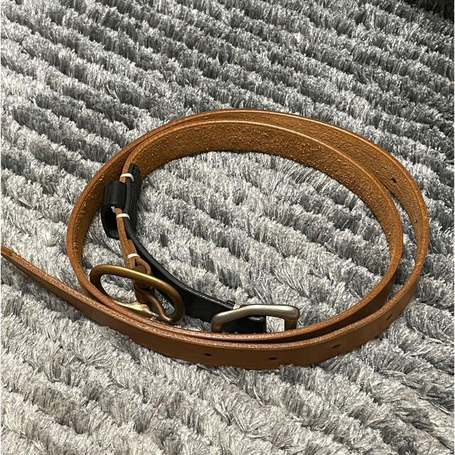 EVISU KAMOME EMBOSSED LEATHER BELT