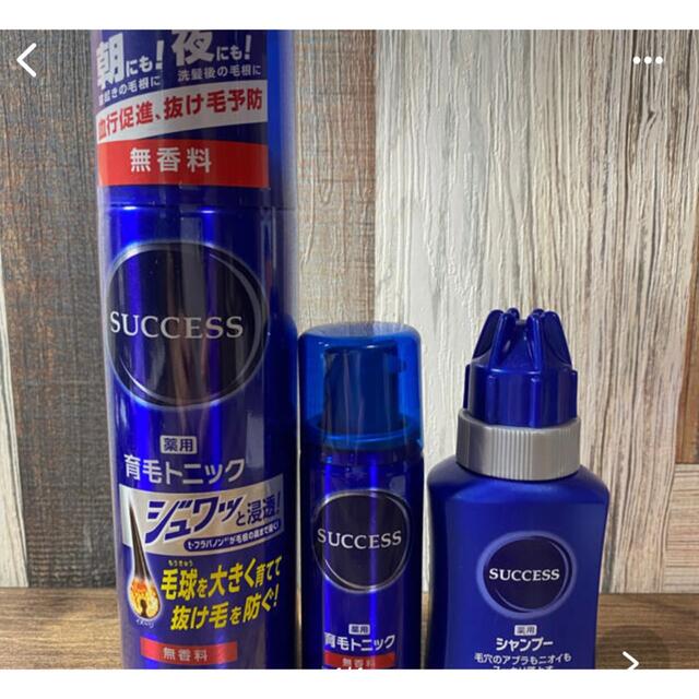 花王(カオウ)のSUCCESS育毛トニック×2 薬用シャンプー×2セット！ コスメ/美容のヘアケア/スタイリング(スカルプケア)の商品写真