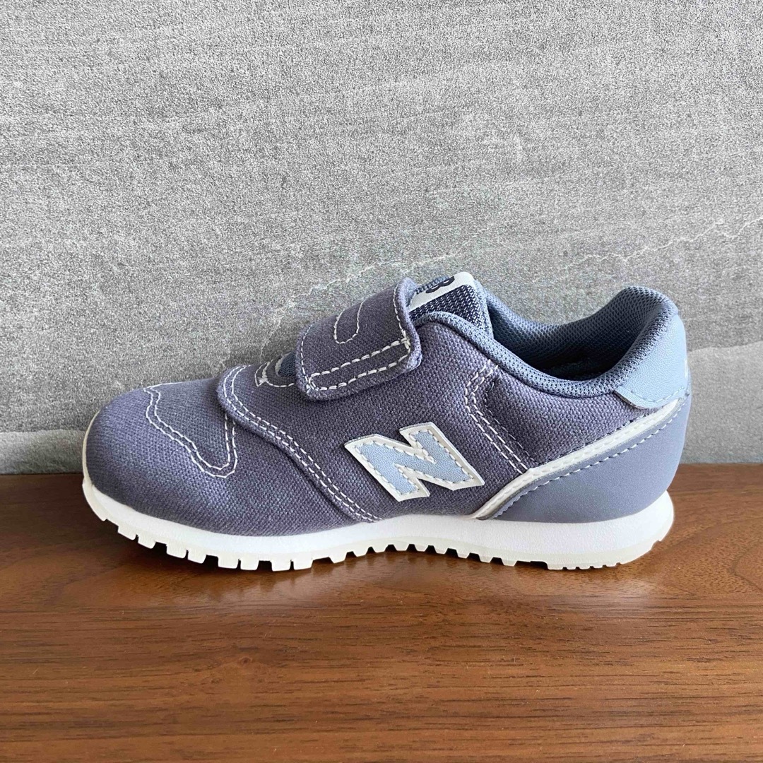 New Balance(ニューバランス)の【新品】14.5センチ ブルーグレー×キャンバス ニューバランス スニーカー キッズ/ベビー/マタニティのベビー靴/シューズ(~14cm)(スニーカー)の商品写真