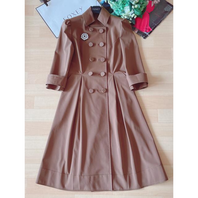 美品✨フォクシーニューヨーク トレンチコート ベルト♡パフスリーブ