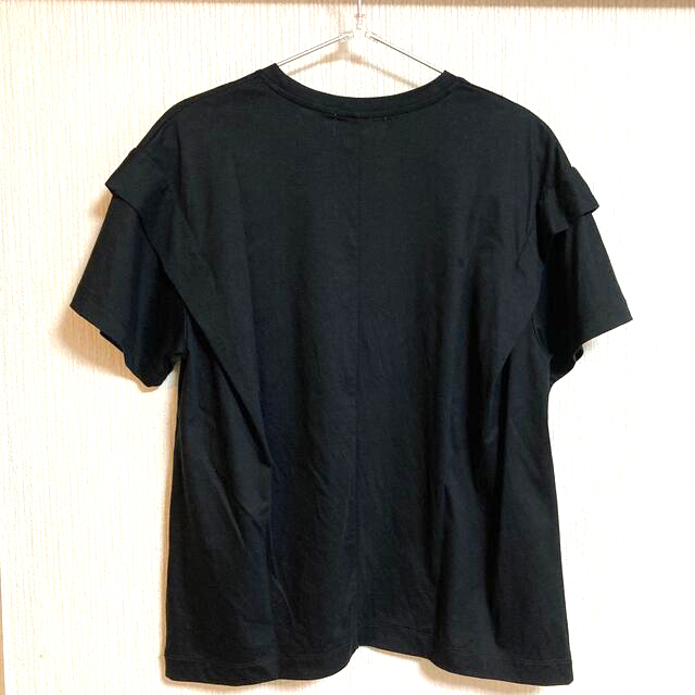 OPAQUE.CLIP(オペークドットクリップ)の袖デザインTシャツ　ブラック レディースのトップス(Tシャツ(半袖/袖なし))の商品写真