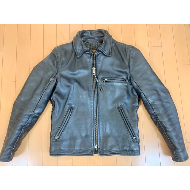 vansonシングルライダースジャケット レザージャケット<左手ジッパー ...