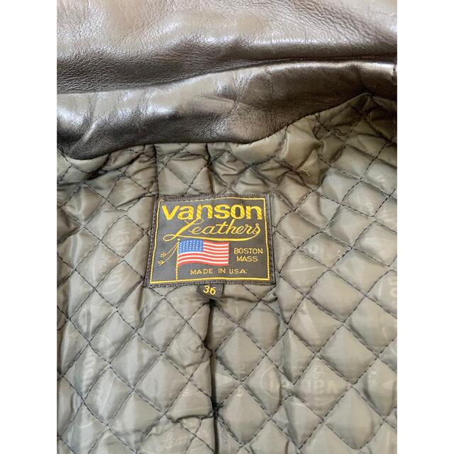 VANSON(バンソン)のvansonシングルライダースジャケット レザージャケット＜左手ジッパー難あり＞ メンズのジャケット/アウター(ライダースジャケット)の商品写真