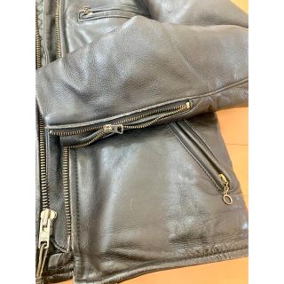 vansonシングルライダースジャケット レザージャケット<左手