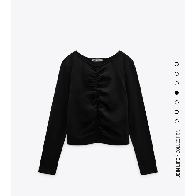 ZARA - 新品ZARAフロントギャザーTシャツの通販 by ばじる's ZARA - 新品ZARAフロントギャザーTシャツの通販 by ばじる's