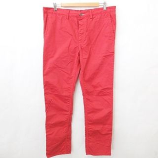 ギャップ(GAP)のギャップ GAP 1969 パンツ ロング丈 ボタンフライ 綿 赤 レッド 34(スラックス)