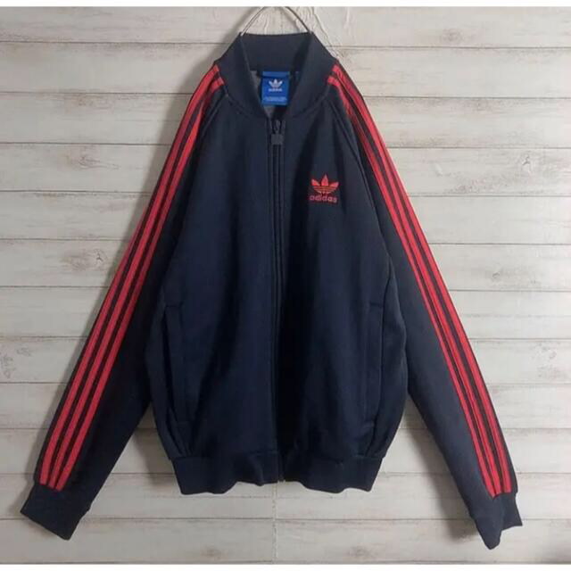 80s 90s adidas トラックジャケット ジャージ サイドライン 三葉