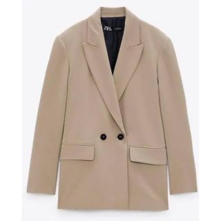 ザラ(ZARA)のZARA テーラードジャケット　ベージュ(テーラードジャケット)