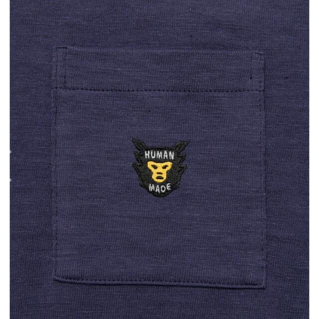 HUMAN MADE(ヒューマンメイド)のHUMAN MADE POCKET T-SHIRT #2 NAVY Mサイズ メンズのトップス(Tシャツ/カットソー(半袖/袖なし))の商品写真