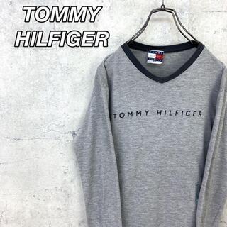 トミーヒルフィガー(TOMMY HILFIGER)の希少 90s トミーヒルフィガー ロンT 刺繍ロゴ 美品(Tシャツ(長袖/七分))