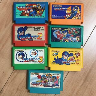 ファミリーコンピュータ(ファミリーコンピュータ)のFC ファミコンソフト　ロックマン1〜6 ザッツパラダイスシリーズ全セット(家庭用ゲームソフト)