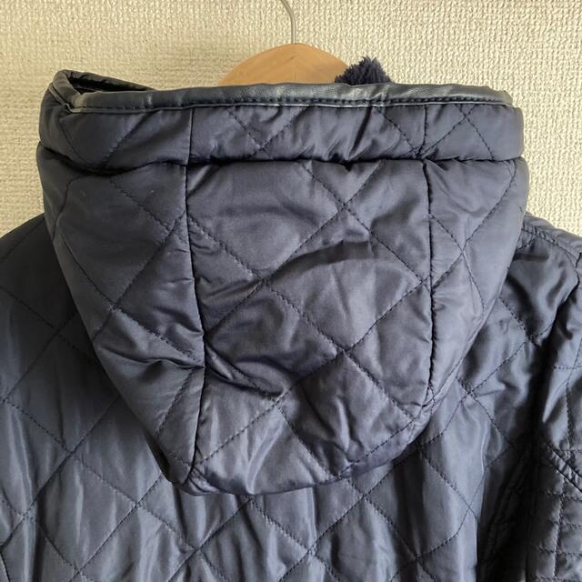 JOOLA(ヨーラ)の新品 暖かフード付き防寒コート ネイビー LL 大きいサイズ レディースのジャケット/アウター(モッズコート)の商品写真