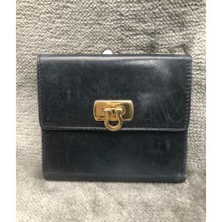 サルヴァトーレフェラガモ(Salvatore Ferragamo)のフェラガモ　ガンチーニ　レザー折り財布　がま口(財布)