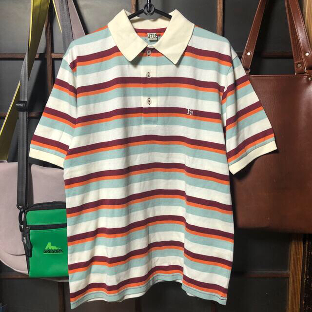 THE FLAT HEAD 【新品未使用】THE FLAT HEADフラットヘッド レトロボーダーポロシャツの通販 by Middle Knot fratto ポロシャツ 未使用