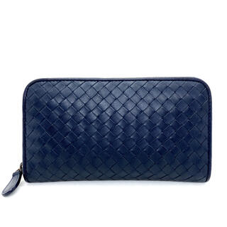 ボッテガ(Bottega Veneta) 長財布(メンズ)（ブルー・ネイビー/青色系 