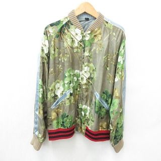 グッチ(Gucci)のグッチ GUCCI ジャンパー ブルゾン ジャケット リバーシブル 花柄 ボーダ(ブルゾン)