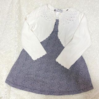 ベビーギャップ(babyGAP)のbaby gap 花柄ワンピース　カーディガン90 2点セット(ワンピース)