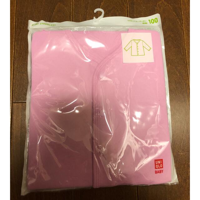 UNIQLO(ユニクロ)のユニクロ☆新品未開封☆UVカットカーディガン100cm☆ピンク キッズ/ベビー/マタニティのキッズ服女の子用(90cm~)(カーディガン)の商品写真