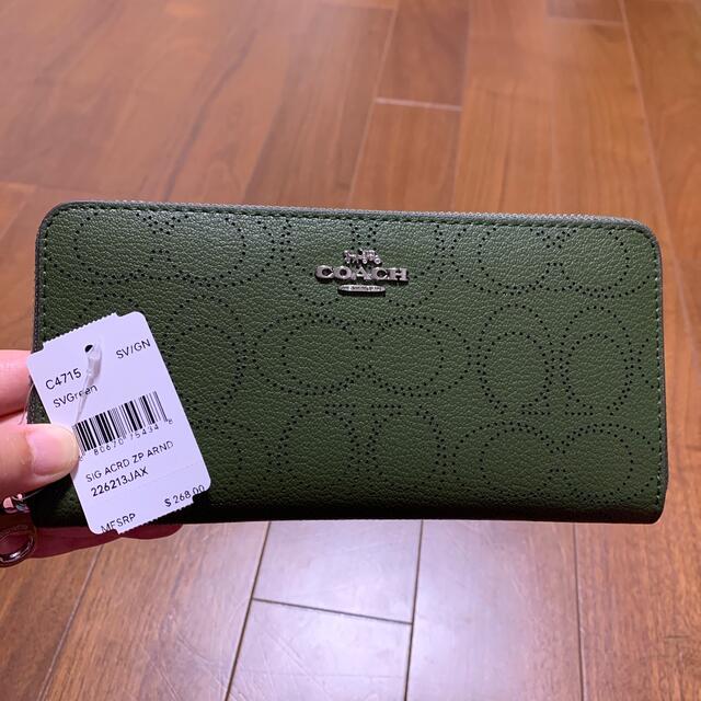 COACH - 4715 コーチ 長財布 モスグリーンの通販 by あーちゃん's shop