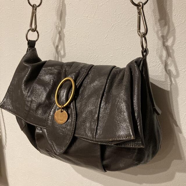 Chloe(クロエ)の【美品】Chloe クロエ ショルダーバッグ グレージュ コーティングレザー レディースのバッグ(ショルダーバッグ)の商品写真