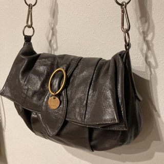 クロエ(Chloe)の【美品】Chloe クロエ ショルダーバッグ グレージュ コーティングレザー(ショルダーバッグ)