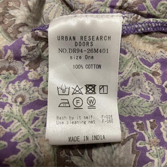 URBAN RESEARCH DOORS コットンプリントギャザーワンピ