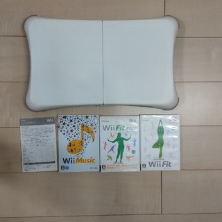 ウィー(Wii)のwii fit バランスボード　ソフトセット(家庭用ゲームソフト)