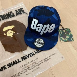 アベイシングエイプ(A BATHING APE)の【新品タグ付A BATHING APE アベイシングエイプ　キャップ　ブルーカモ(キャップ)