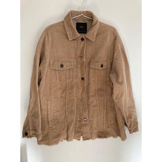 ザラ(ZARA)の※値下げ※【美品】ZARA フレイド コーデュロイジャケット(Gジャン/デニムジャケット)