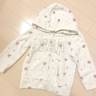 ベビーギャップ(babyGAP)のbaby gap 花柄パーカー　90(ジャケット/上着)