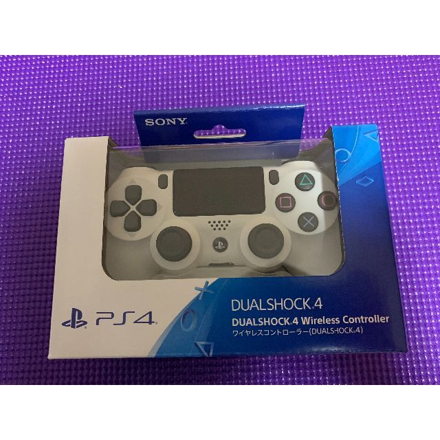 PlayStation4(プレイステーション4)の【新品】PS4 コントローラー DUALSHOCK4 グレイシャーホワイト 純正 エンタメ/ホビーのゲームソフト/ゲーム機本体(家庭用ゲーム機本体)の商品写真